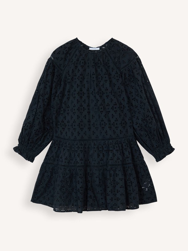 Ontdek de Inez katoenen jurk met broderie van By-Bar in de kleur donkerblauw bij Orangebag. Op werkdagen voor 21:45 besteld, morgen in huis.