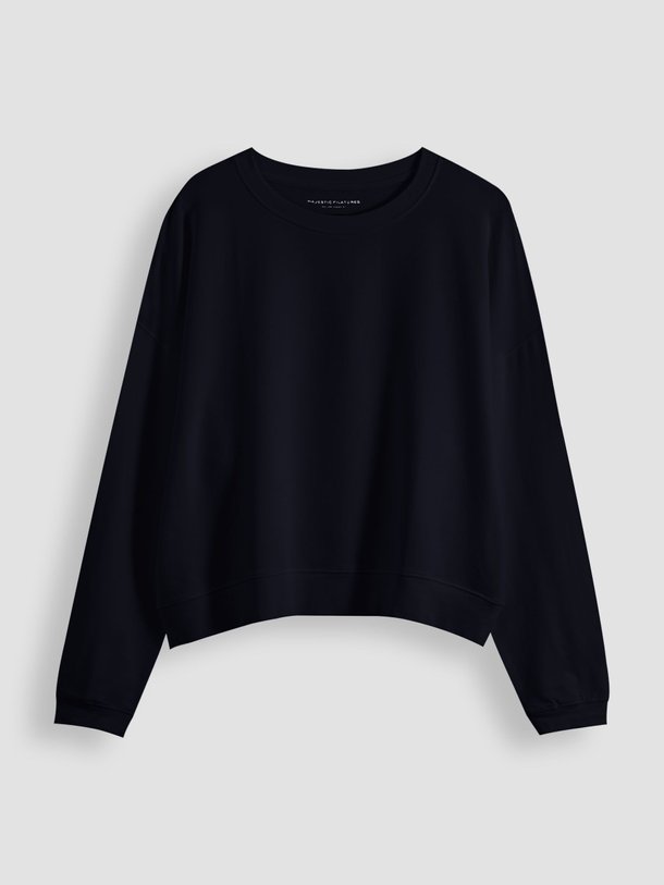 Ontdek de M003 Viscosemix longsleeve van Majestic Filatures in de kleur donkerblauw bij Orangebag. Op werkdagen voor 21:45 besteld, morgen in huis.