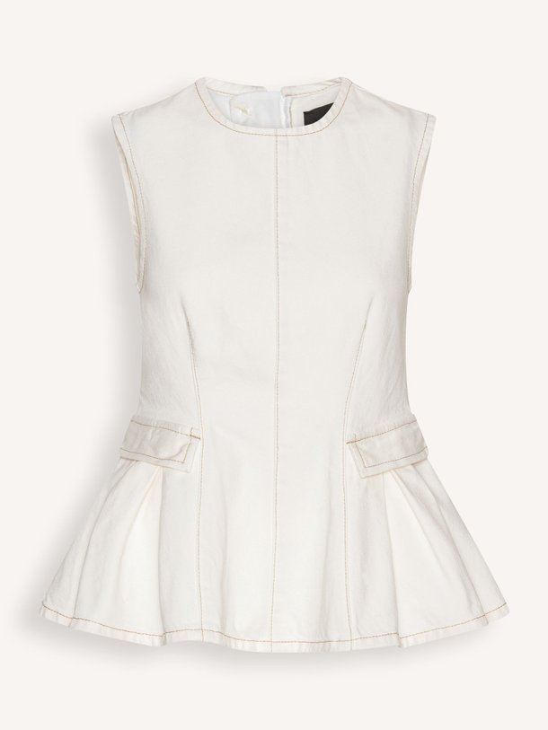 Ontdek de Liloua denim top van Rotate Birger Christensen in de kleur Off-white bij Orangebag. Op werkdagen voor 21:45 besteld, morgen in huis.