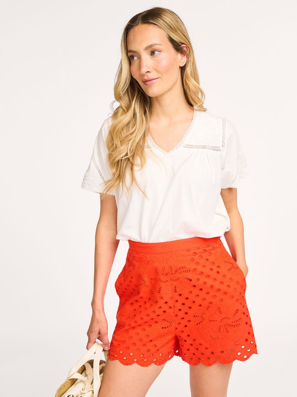 Ontdek de Rickette katoenen top met borduursel van Louizon in de kleur ecru bij Orangebag. Op werkdagen voor 21:45 besteld, morgen in huis.