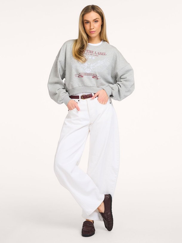 Ontdek de Katoenen cropped sweater van Alix The Label in de kleur Grijs bij Orangebag. Op werkdagen voor 21:45 besteld, morgen in huis.