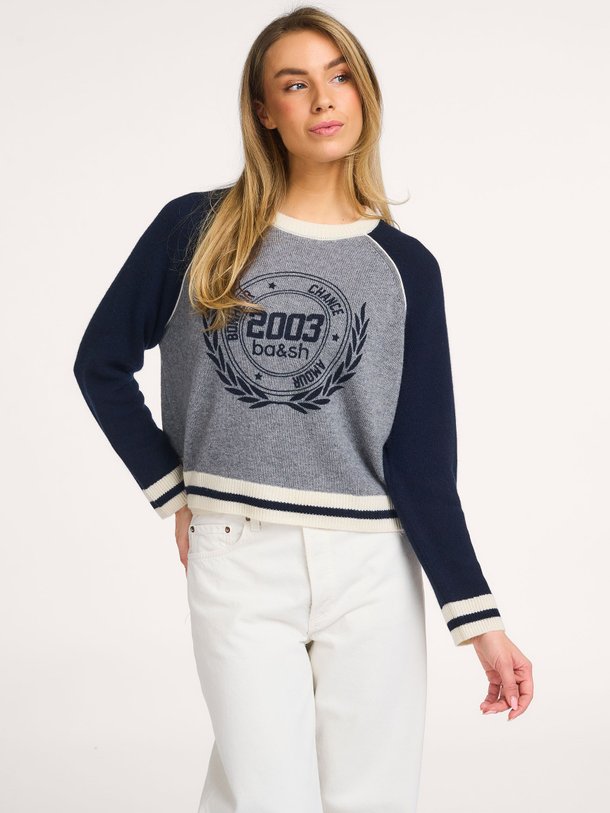 Ontdek de Collette cashmere trui van ba&sh in de kleur Donkerblauw bij Orangebag. Op werkdagen voor 21:45 besteld, morgen in huis.