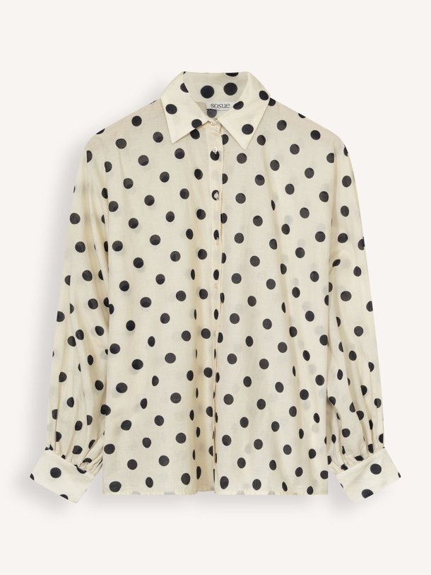 Ontdek de Antonia katoenen blouse met stippen van So Sue in de kleur Ecru bij Orangebag. Op werkdagen voor 21:45 besteld, morgen in huis.