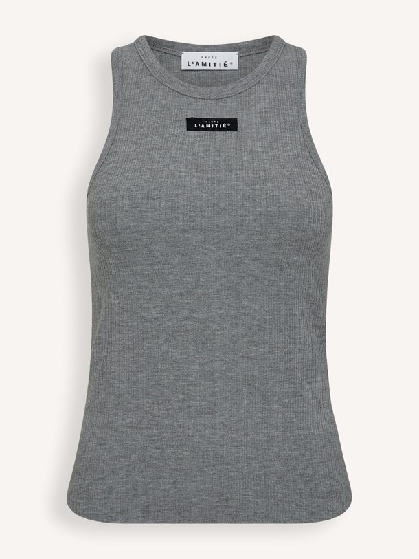 Ontdek de Viscosemix rib tanktop van Haute L'Amitié in de kleur grijs bij Orangebag. Op werkdagen voor 21:45 besteld, morgen in huis.