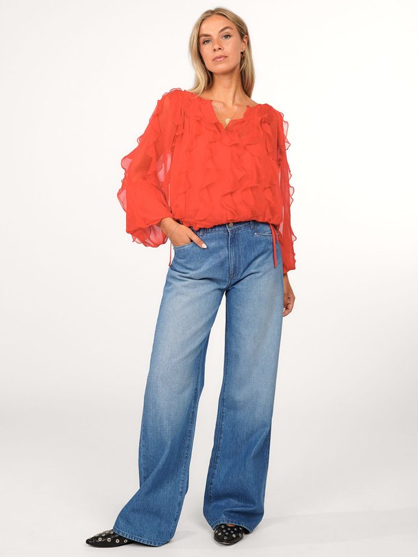 Ontdek de Sinner geweven boho top van Dante 6 in de kleur rood bij Orangebag. Op werkdagen voor 21:45 besteld, morgen in huis.