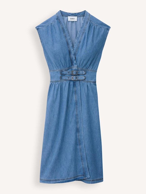 Ontdek de Love denim jurk van ba&sh in de kleur Blauw bij Orangebag. Op werkdagen voor 21:45 besteld, morgen in huis.