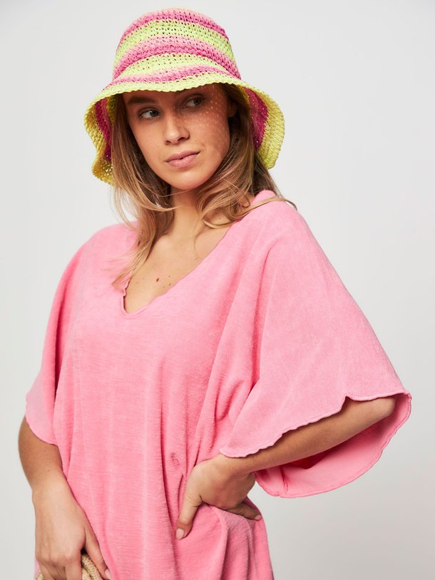 Ontdek de Kaftan katoenen badstof maxi jurk van Speezys in de kleur roze bij Orangebag. Op werkdagen voor 21:45 besteld, morgen in huis.