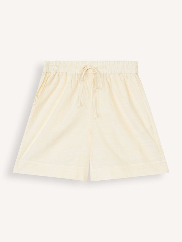 Ontdek de Skye katoenen short met gestreept dessin van My Essential Wardrobe in de kleur lichtgeel bij Orangebag. Op werkdagen voor 21:45 besteld, morgen in huis.