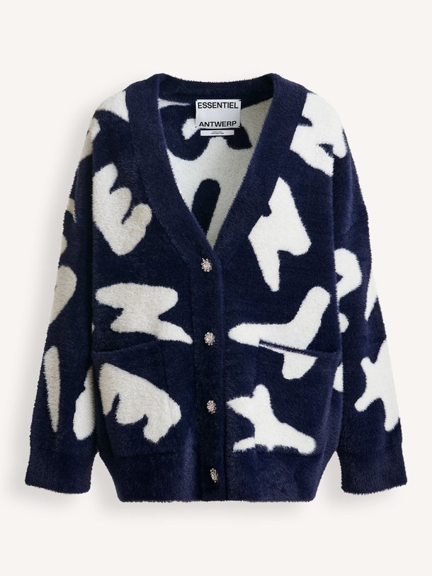 Ontdek de Jarden gebreid vest met dessin van Essentiel Antwerp in de kleur Donkerblauw bij Orangebag. Op werkdagen voor 21:45 besteld, morgen in huis.