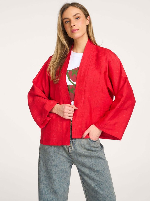 Ontdek de Flenn viscosemix gemêleerde kimono van Nathalie Vleeschouwer in de kleur Rood bij Orangebag. Op werkdagen voor 21:45 besteld, morgen in huis.