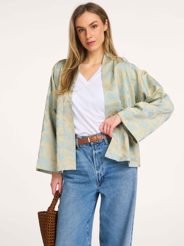 Ontdek de Flenn viscosemix jacquard kimono van Nathalie Vleeschouwer in de kleur Blauw bij Orangebag. Op werkdagen voor 21:45 besteld, morgen in huis.