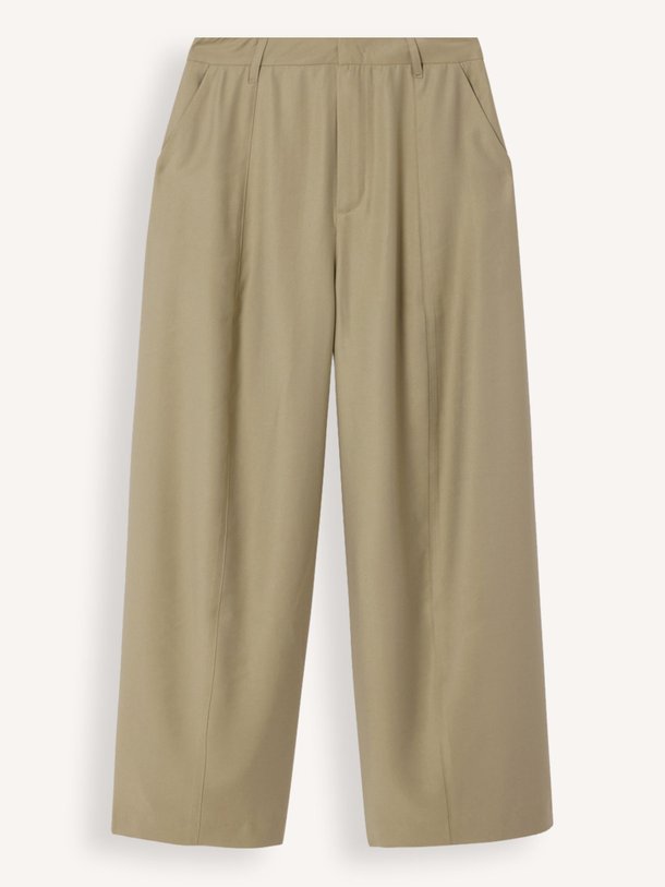 Ontdek de Lanow modalmix wide leg broek van American Vintage in de kleur Lichtbruin bij Orangebag. Op werkdagen voor 21:45 besteld, morgen in huis.