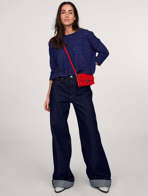 Ontdek de Neep linnenmix gestreepte trui van Bellerose in de kleur donkerblauw bij Orangebag. Op werkdagen voor 21:45 besteld, morgen in huis.