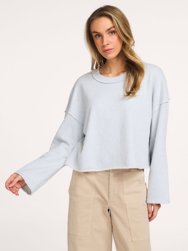 Ontdek de Dantown katoenen gemêleerde sweater van American Vintage in de kleur Blauwgrijs bij Orangebag. Op werkdagen voor 21:45 besteld, morgen in huis.