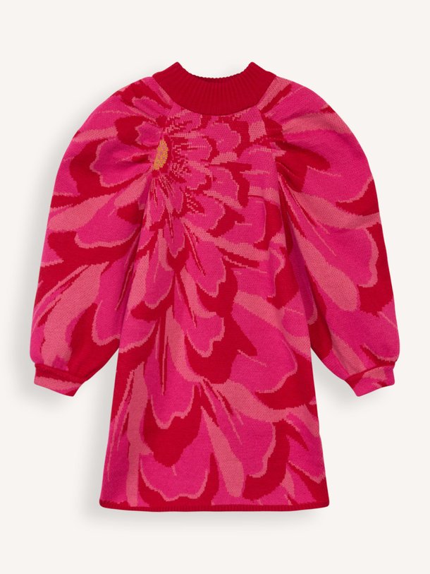 Ontdek de Wolmix gebreide jurk met dessin van Farm Rio in de kleur roze bij Orangebag. Op werkdagen voor 21:45 besteld, morgen in huis.