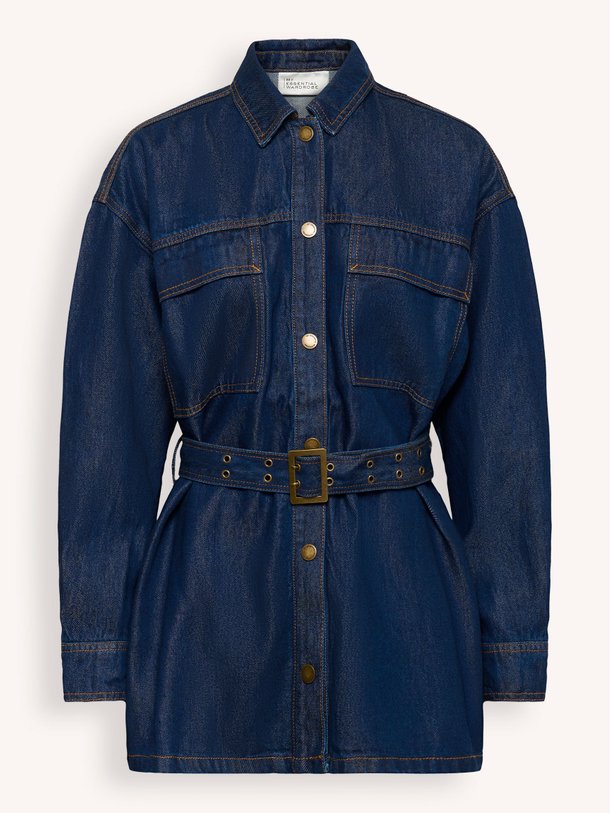 Ontdek de Nessie denim overshirt van My Essential Wardrobe in de kleur Blauw bij Orangebag. Op werkdagen voor 21:45 besteld, morgen in huis.