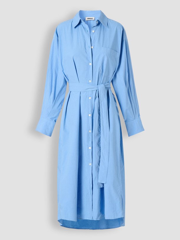 Ontdek de Organic cotton poplin doorknoopjurk van Zenggi in de kleur blauw bij Orangebag. Op werkdagen voor 21:45 besteld, morgen in huis.