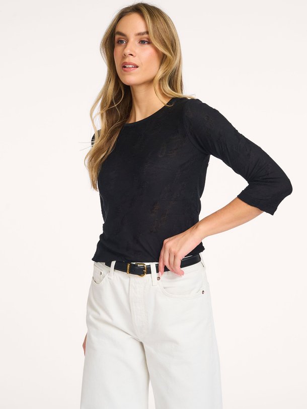 Ontdek de Gracelia fijngebreide top van Iro in de kleur Zwart bij Orangebag. Op werkdagen voor 21:45 besteld, morgen in huis.