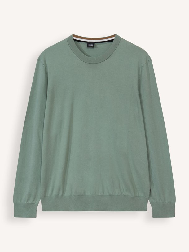 Boss Ebello - Katoenen Sweater - Lichtgroen Ontdek de Ebello katoenen sweater van Boss in de kleur lichtgroen bij Orangebag. Op werkdagen voor 21:45 besteld, morgen in huis.