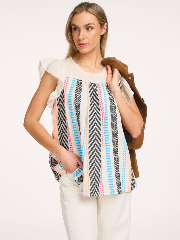 Ontdek de Zarina katoenmix top met borduursel van Devotion in de kleur Zand bij Orangebag. Op werkdagen voor 21:45 besteld, morgen in huis.