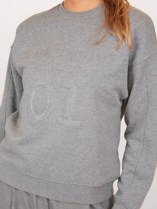 Ontdek de Katoenen gemêleerde logo sweater van Semicouture in de kleur grijs bij Orangebag. Op werkdagen voor 21:45 besteld, morgen in huis.