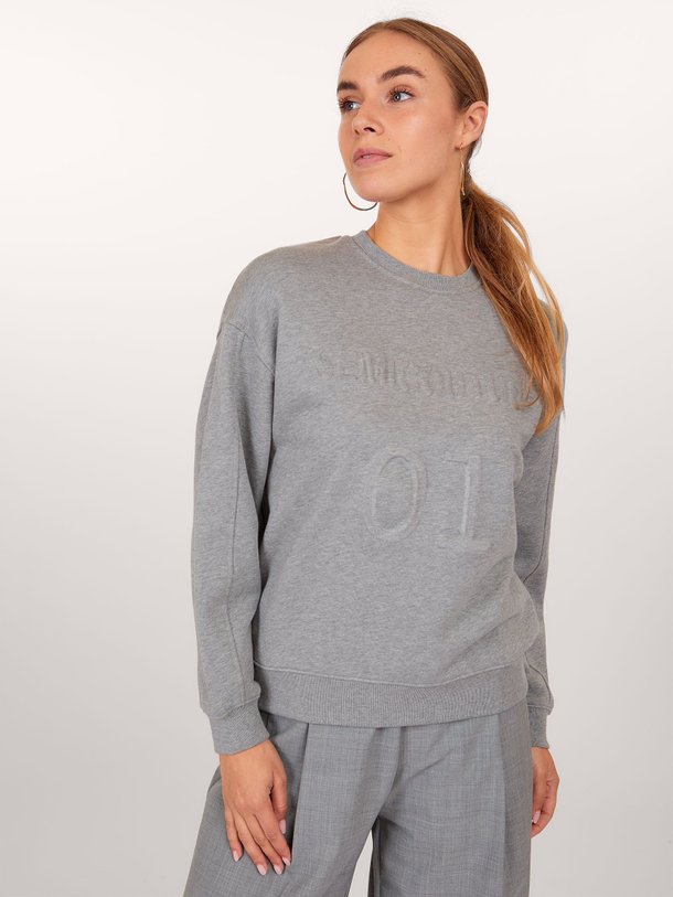 Ontdek de Katoenen gemêleerde logo sweater van Semicouture in de kleur grijs bij Orangebag. Op werkdagen voor 21:45 besteld, morgen in huis.