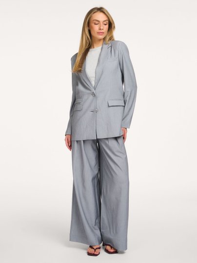 Ontdek de Hanna viscosemix blazer van My Essential Wardrobe in de kleur Grijs bij Orangebag. Op werkdagen voor 21:45 besteld, morgen in huis.