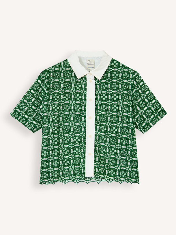 Ontdek de Flavia katoenmix blouse van Sacrécoeur in de kleur Groen bij Orangebag. Op werkdagen voor 21:45 besteld, morgen in huis.