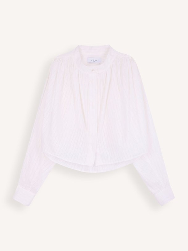 Ontdek de Blissia katoenmix blouse van Iro in de kleur Wit bij Orangebag. Op werkdagen voor 21:45 besteld, morgen in huis.