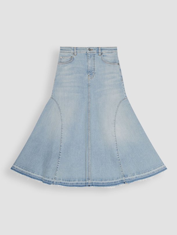 Ontdek de Tint organic cottonmix A-lijn rok van Ganni in de kleur lichtblauw bij Orangebag. Op werkdagen voor 21:45 besteld, morgen in huis.