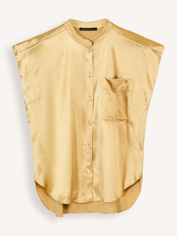 Ontdek de Viscose glanzende blouse van Greek Archaic Kori in de kleur goudkleur bij Orangebag. Op werkdagen voor 21:45 besteld, morgen in huis.