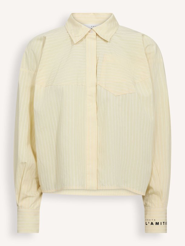 Ontdek de Sophie katoen/viscosemix gestreepte blouse van Haute L'Amitié in de kleur Geel bij Orangebag. Op werkdagen voor 21:45 besteld, morgen in huis.
