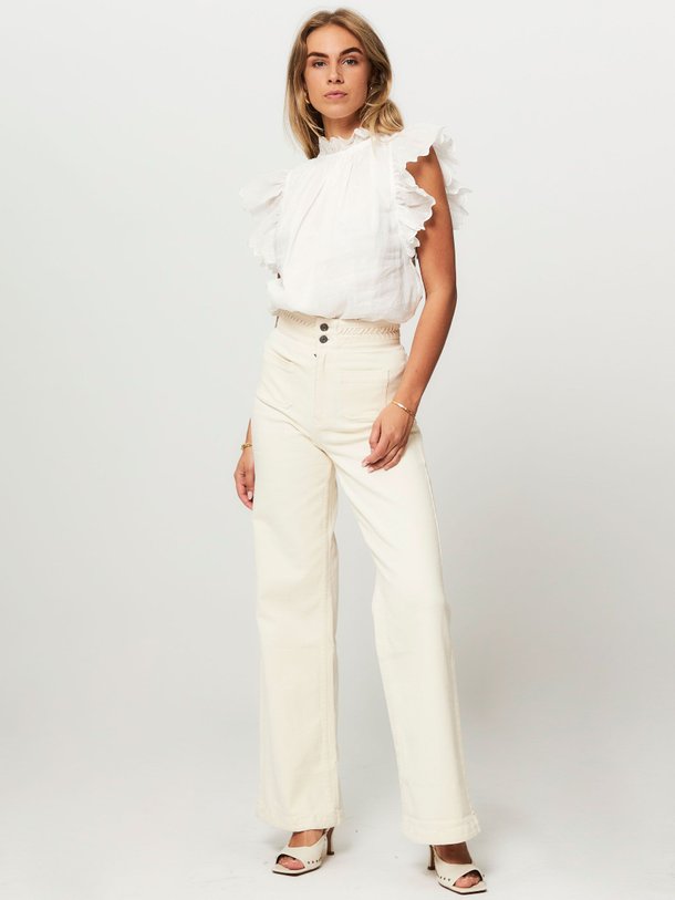 Ontdek de Birkin high waist wide leg jeans van Magali Pascal in de kleur ecru bij Orangebag. Op werkdagen voor 21:45 besteld, morgen in huis.