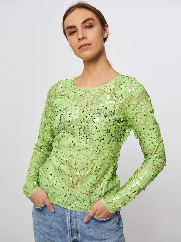 Ontdek de Gabrielle geweven pailletten top van Hofmann Copenhagen in de kleur groen bij Orangebag. Op werkdagen voor 21:45 besteld, morgen in huis.