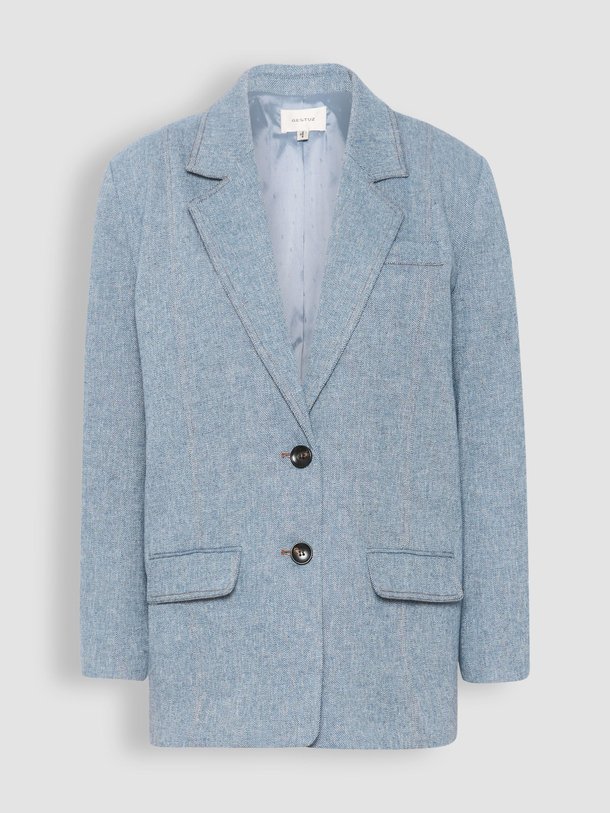 Ontdek de Vlora katoenmix blazer van Gestuz in de kleur blauw bij Orangebag. Op werkdagen voor 21:45 besteld, morgen in huis.