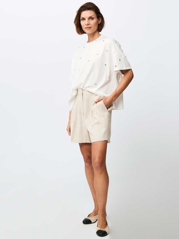 Ontdek de Glitta katoenen T-shirt van Second Female in de kleur wit bij Orangebag. Op werkdagen voor 21:45 besteld, morgen in huis.