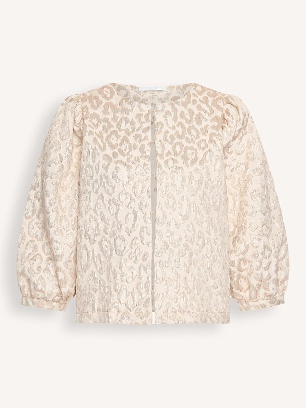 Ontdek de Mauri katoenmix jacquard blouse van By-Bar in de kleur Champagne bij Orangebag. Op werkdagen voor 21:45 besteld, morgen in huis.