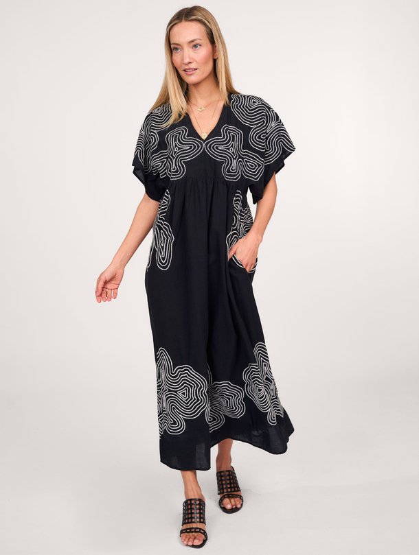 Ontdek de Alba katoenen maxi jurk met borduursel van Sacrécoeur in de kleur zwart bij Orangebag. Op werkdagen voor 21:45 besteld, morgen in huis.