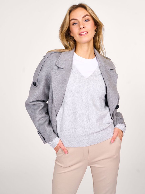 Ontdek de Katoenmix gemêleerde trui van Yaya in de kleur grijs bij Orangebag. Op werkdagen voor 21:45 besteld, morgen in huis.