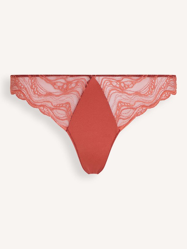 Ontdek de Jersey string met kant van Calvin Klein in de kleur steenrood bij Orangebag. Op werkdagen voor 21:45 besteld, morgen in huis.