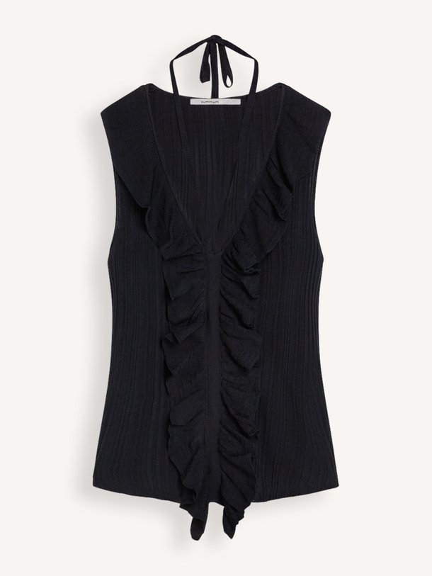 Ontdek de Volant top Viscose polyamide rib knit van Summum bij Orangebag. Op werkdagen voor 21:45 besteld, morgen in huis.