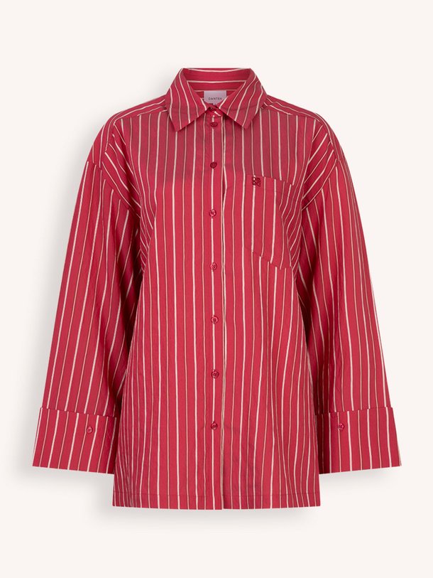 Ontdek de Lise viscosemix gestreepte blouse van Dante 6 in de kleur Rood bij Orangebag. Op werkdagen voor 21:45 besteld, morgen in huis.