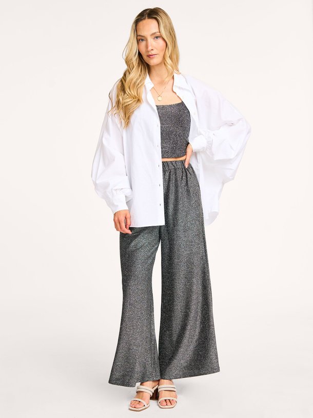 Ontdek de Disco jersey lurex palazzo van Karma Koma in de kleur donkergrijs bij Orangebag. Op werkdagen voor 21:45 besteld, morgen in huis.