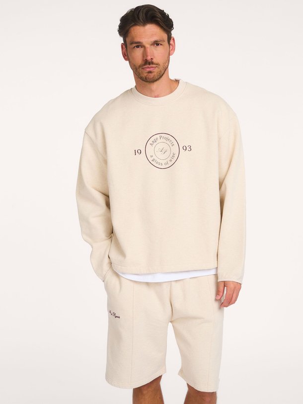 Ontdek de Katoenen sweater van Ange Projects in de kleur Zand bij Orangebag. Op werkdagen voor 21:45 besteld, morgen in huis.