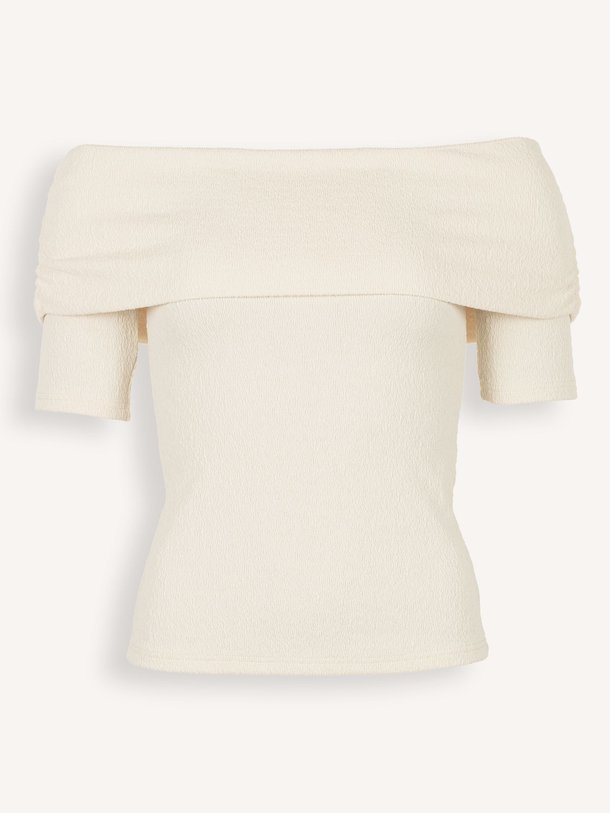 Ontdek de Tokyo jersey off shoulder top met structuur van Freebird in de kleur off-white bij Orangebag. Op werkdagen voor 21:45 besteld, morgen in huis.