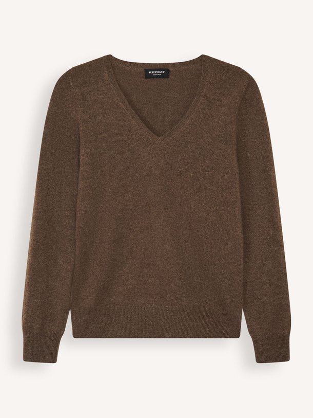 Ontdek de Organic cashmere gemêleerde trui van Repeat in de kleur bruin bij Orangebag. Op werkdagen voor 21:45 besteld, morgen in huis.