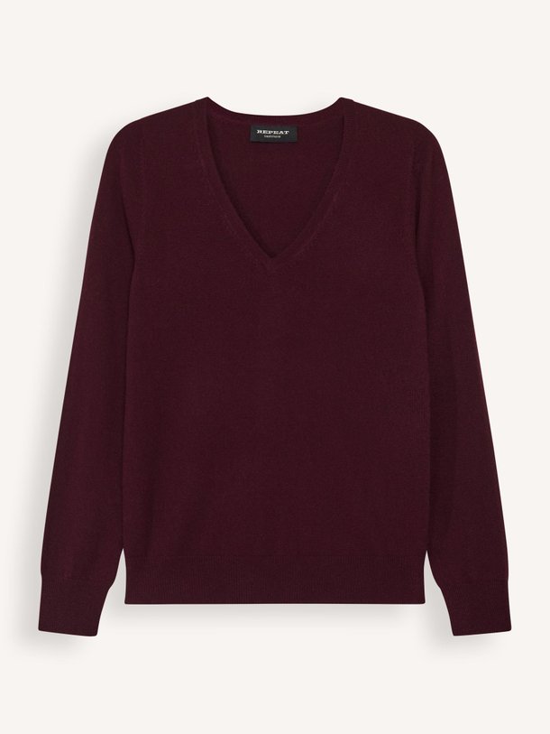 Ontdek de Organic cashmere trui van Repeat in de kleur bordeauxrood bij Orangebag. Op werkdagen voor 21:45 besteld, morgen in huis.