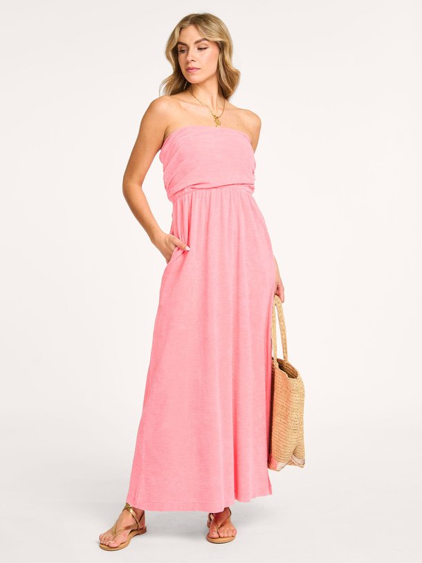 Ontdek de Katoenen strapless jurk van Speezys in de kleur roze bij Orangebag. Op werkdagen voor 21:45 besteld, morgen in huis.