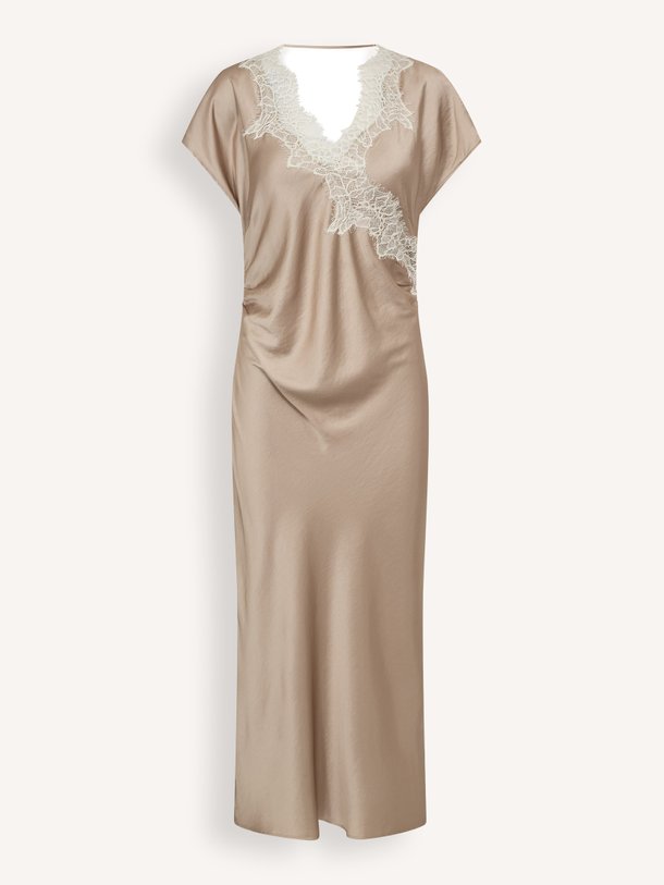 Co'Couture Idun viscosemix jurk - Champagne Ontdek de Idun viscosemix jurk van Co'Couture in de kleur Champagne bij Orangebag. Op werkdagen voor 21:45 besteld, morgen in huis.