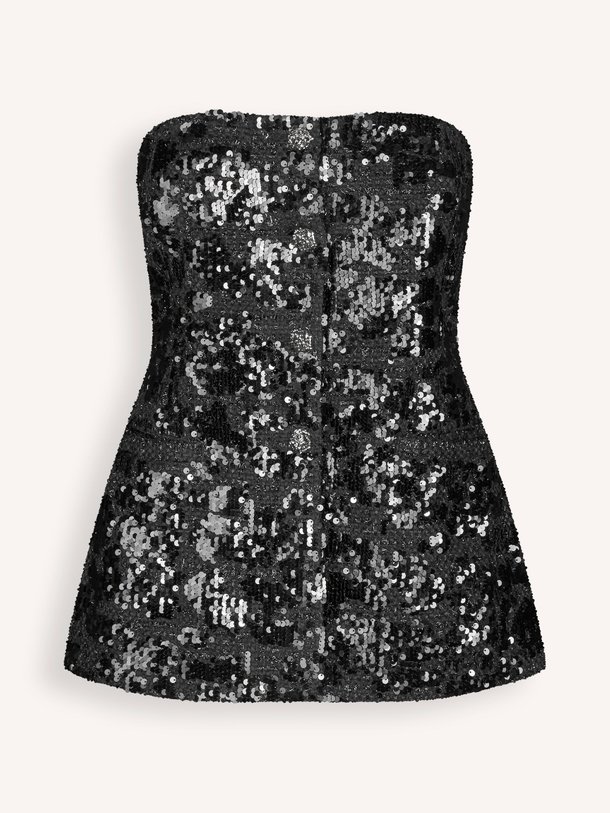 Ontdek de Flakes geweven strapless top met pailletten van Second Female in de kleur zwart bij Orangebag. Op werkdagen voor 21:45 besteld, morgen in huis.